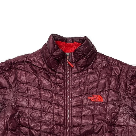 The North Face Thermoball Eco Jacket Womens Small Red Puffer Quilted - Picture 4 of 12